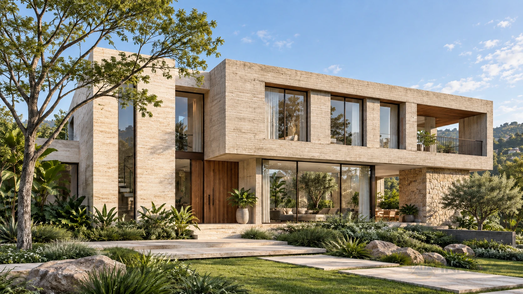 Villa Courtyard — perspective